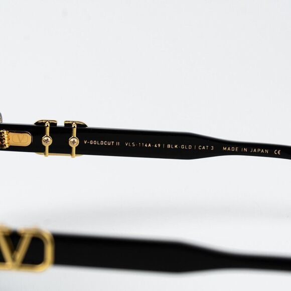 Valentino Women Sunglasses Black Gold Grey Cat Eye V-GOLDCUT - II VLS-114A 49 main image 10